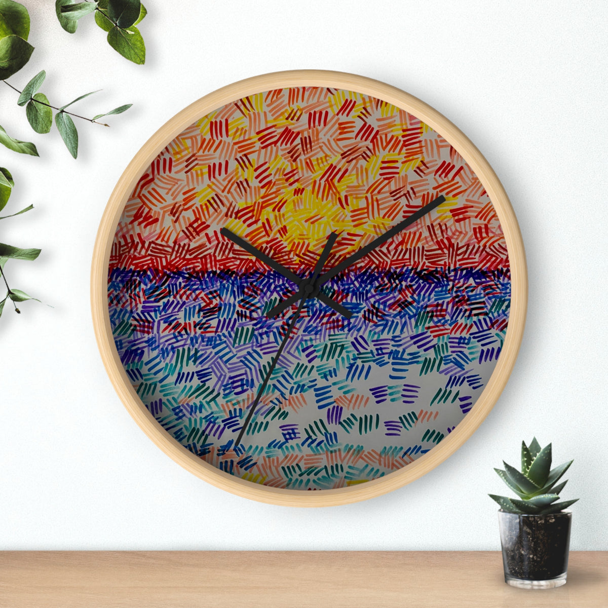 Criss-Cross Wall Clock – R3 Colorings