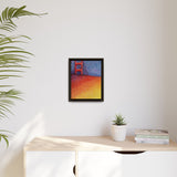 Sunny Side Bridge Matte Framed Canvas