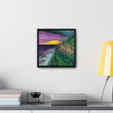 A Sliver of Light Square Framed Canvas Print