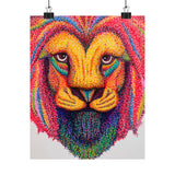 Leo Series Matte Poster — Vibrant Pointillism Wall Art