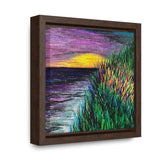 A Sliver of Light Square Framed Canvas Print