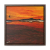 Warm Moon Square Framed Canvas Print