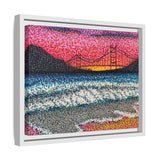 Ocean Beach Deluxe Framed Canvas Print