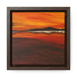 Warm Moon Square Framed Canvas Print