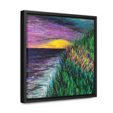 A Sliver of Light Square Framed Canvas Print