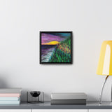 A Sliver of Light Square Framed Canvas Print