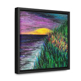 A Sliver of Light Square Framed Canvas Print