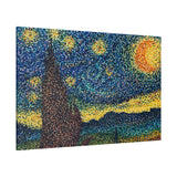 Large A Starry Night in Dots Gallery Grade Canvas Print