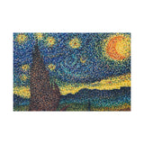 Large A Starry Night in Dots Gallery Grade Canvas Print