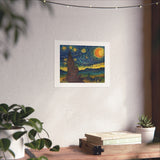 A Starry Night in Dots Matte Art Print