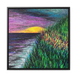 A Sliver of Light Square Framed Canvas Print