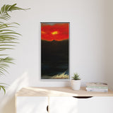 Red Mountain Framed Canvas Art