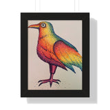 Rainbow Crow Framed Print