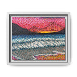 Ocean Beach Deluxe Framed Canvas Print