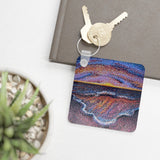 Square Photo Keyring Featuring Red Sea Day & Night