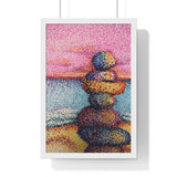 Stacked / AM Premium Framed Print