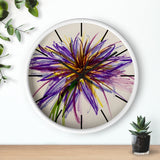 Purple Flower Wall Clock