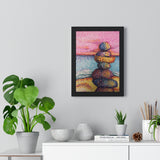 Stacked / AM Premium Framed Print
