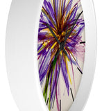 Purple Flower Wall Clock