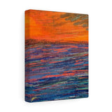 Rise-or-Set? Series canvas print (Orange/Blue)