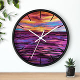 Purple Waters Wall clock
