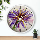 Purple Flower Wall Clock