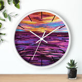 Purple Waters Wall clock