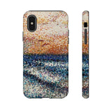 Pointillism Waves Tough Phone Case