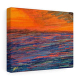 Rise-or-Set? Series canvas print (Orange/Blue)