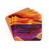 Fire & Ice Cork Back Coaster