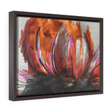 R3 Signature Flower Series (Orange/Red) Framed Premium Gallery Wrap Canvas