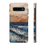 Pointillism Waves Tough Phone Case