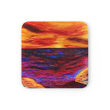 Fire & Ice Cork Back Coaster