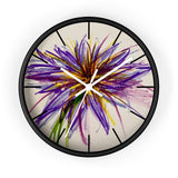 Purple Flower Wall Clock