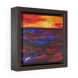 Fire & Ice Square Framed Canvas Print