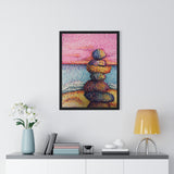 Stacked / AM Premium Framed Print