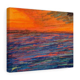 Rise-or-Set? Series canvas print (Orange/Blue)