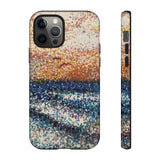 Pointillism Waves Tough Phone Case