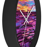 Purple Waters Wall clock