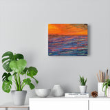 Rise-or-Set? Series canvas print (Orange/Blue)