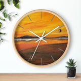 Warm Moon Wall Clock