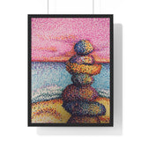 Stacked / AM Premium Framed Print