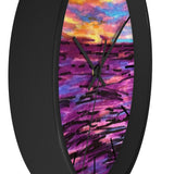 Purple Waters Wall clock