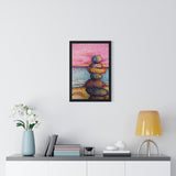Stacked / AM Premium Framed Print