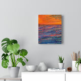 Rise-or-Set? Series canvas print (Orange/Blue)