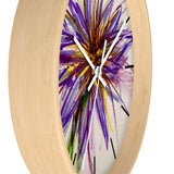 Purple Flower Wall Clock