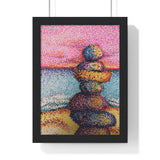 Stacked / AM Premium Framed Print