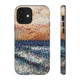 Pointillism Waves Tough Phone Case