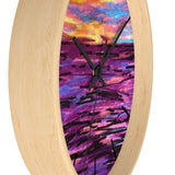 Purple Waters Wall clock