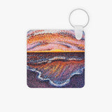 Square Photo Keyring Featuring Red Sea Day & Night